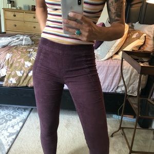 Corduroy burgundy leggings